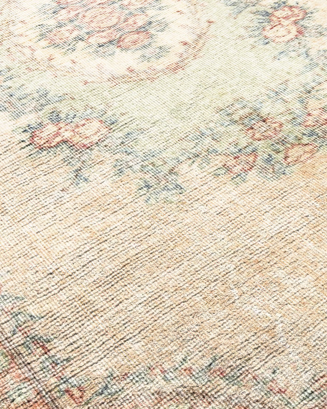 Montis Halı Hedera 19007 Krem Yeşil Dokuma Taban Eskitme Halı