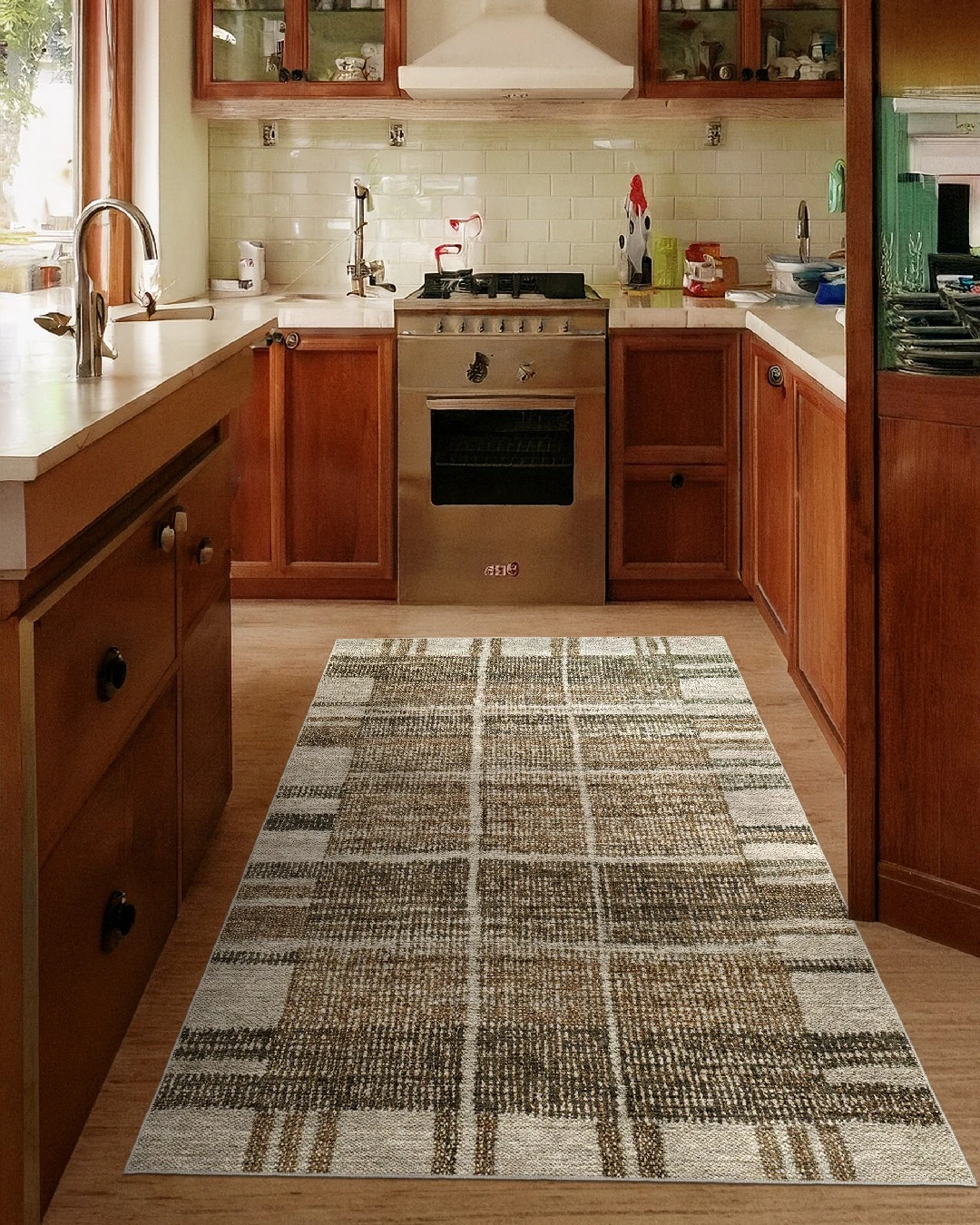 Montis Halı Mores 28036 Dokuma Taban Modern Taş Rengi Halı - NUE3888