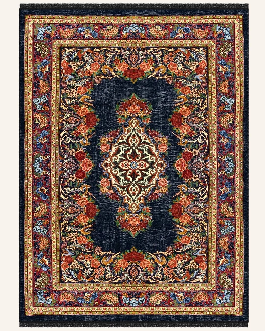 Montis Halı Aurum 454058 Renkli Parlak Yumuşak Dokuma Taban Otantik Halı