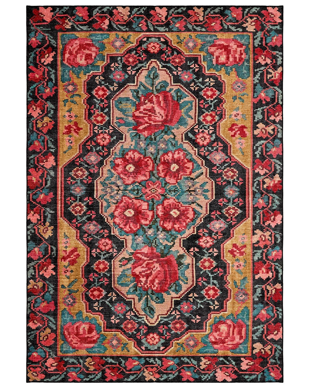 Montis Halı Diem 63028 Kahverengi Renkli Dokuma Taban Karabağ Halı