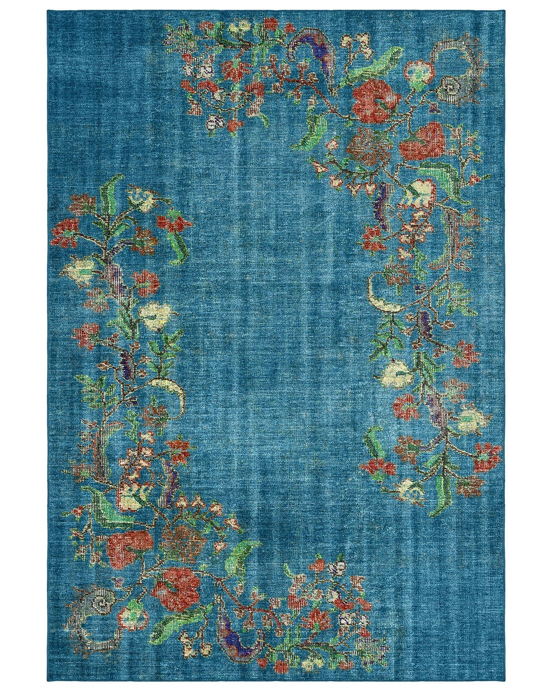 Montis Halı Loci 53019 Mavi Dokuma Taban Eskitme Halı