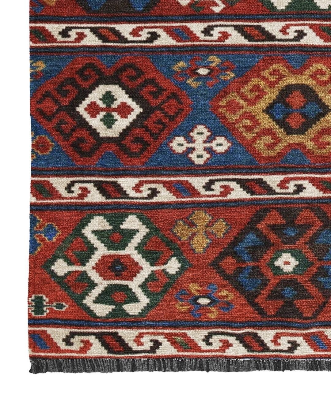 Montis Halı Vivere 35022 Bordo Şönil Dokuma Renkli Kilim Desenli Makine Halısı