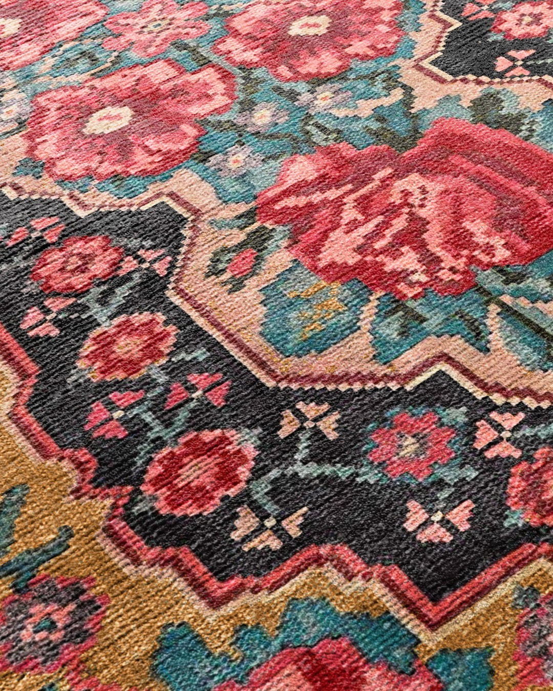 Montis Halı Diem 63028 Kahverengi Renkli Dokuma Taban Karabağ Halı