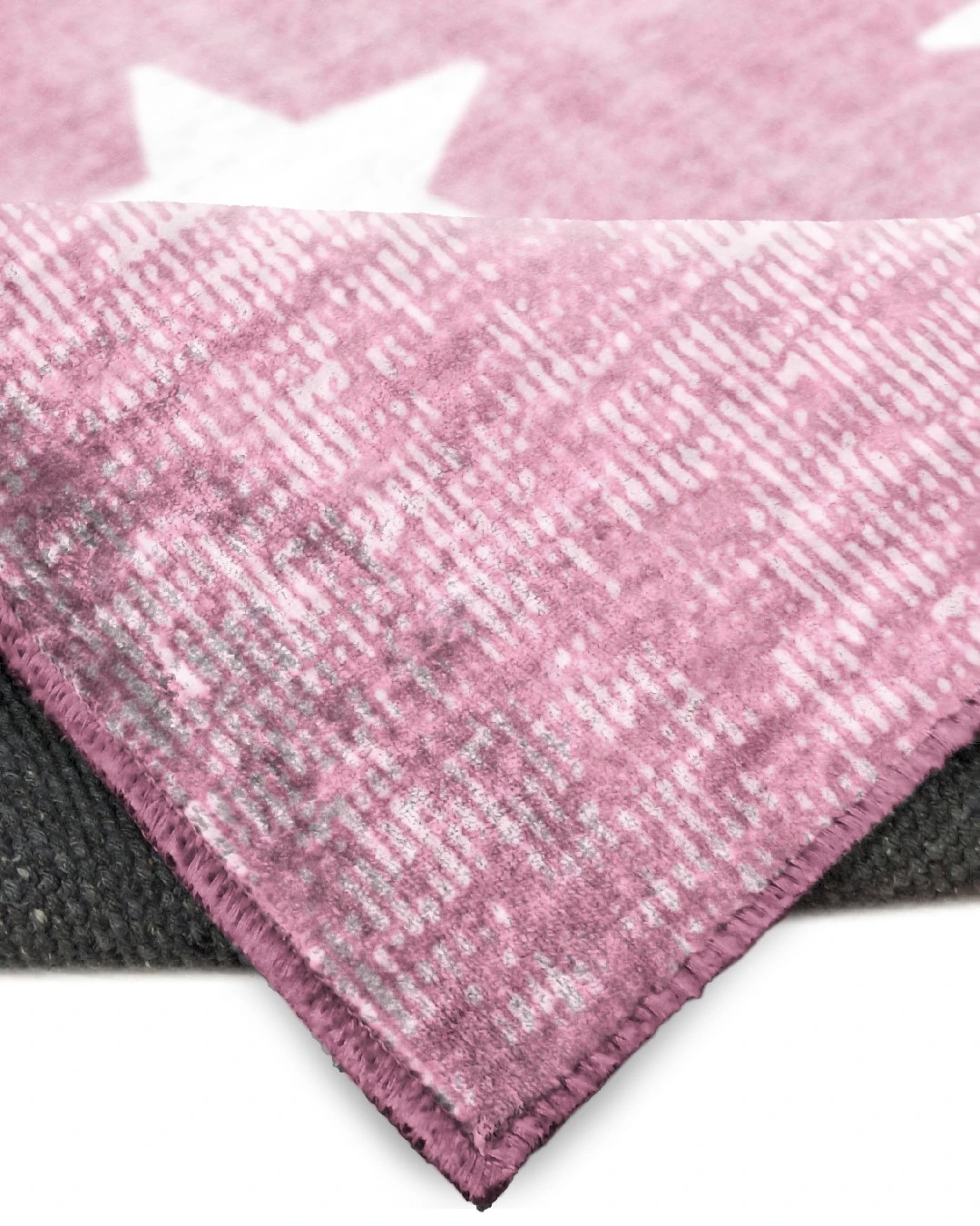 Montis Halı Pueri 101003 Pembe Parlak Yumuşak Dokuma Taban Yıldızlı Çocuk Odası Halısı - NKE4073