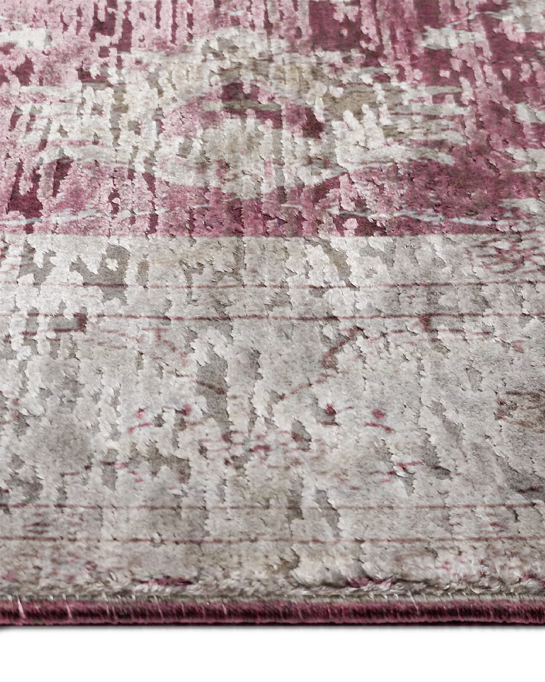 Montis Halı Veldena 81003 Bordo Parlak Yumuşak Doğal Viskon Halı - EBV3769