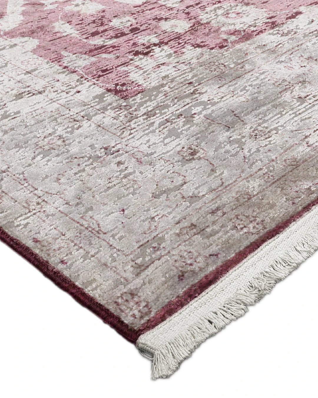 Montis Halı Veldena 81003 Bordo Parlak Yumuşak Doğal Viskon Halı - EBV3769