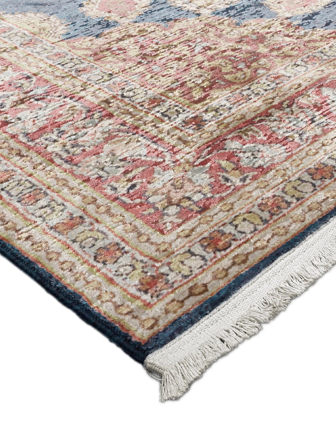 Montis Halı Veldena 81008 Lacivert Parlak Yumuşak Doğal Viskon Halı