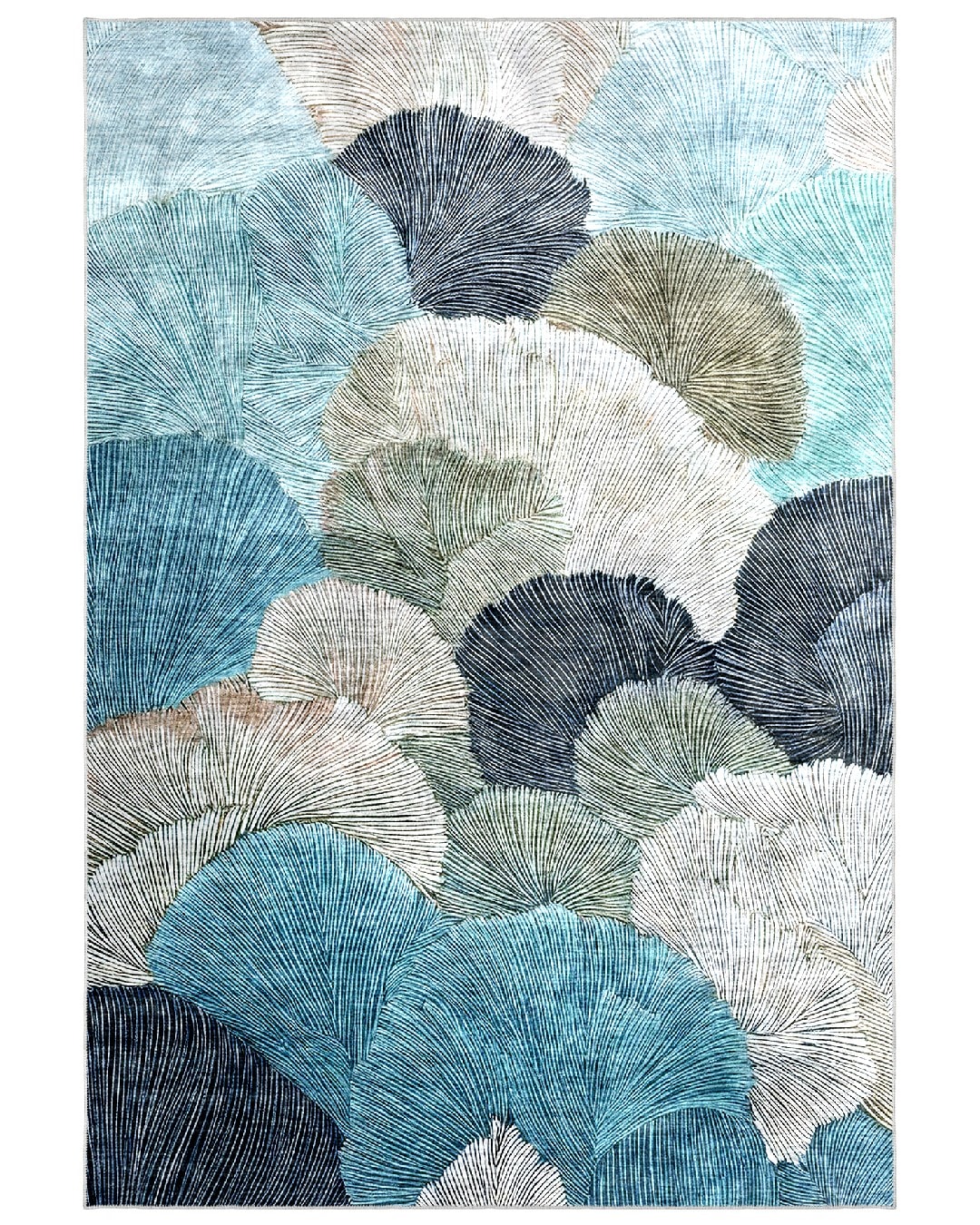 Montis Halı Quaestio 44001 Mavi Parlak Yumuşak Dokuma Taban Modern Halı