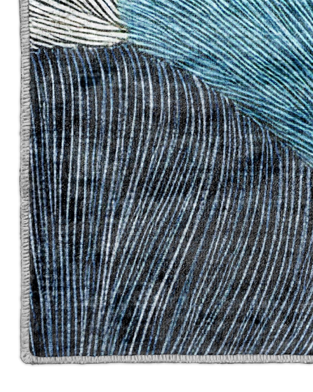 Montis Halı Quaestio 44001 Mavi Parlak Yumuşak Dokuma Taban Modern Halı