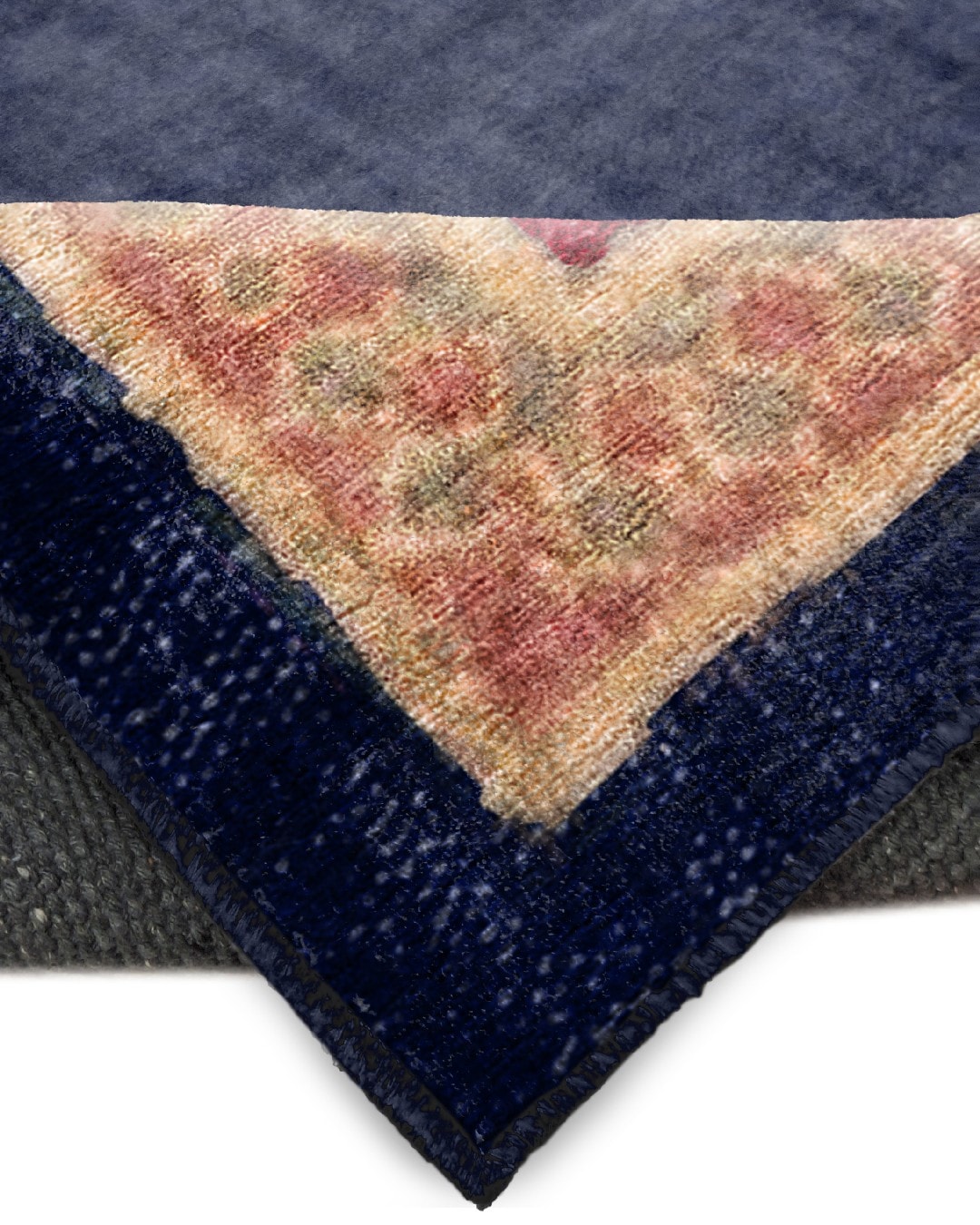 Montis Halı Sericum 34004 Lacivert Kırmızı Parlak Yumuşak Dokuma Taban Klasik Halı