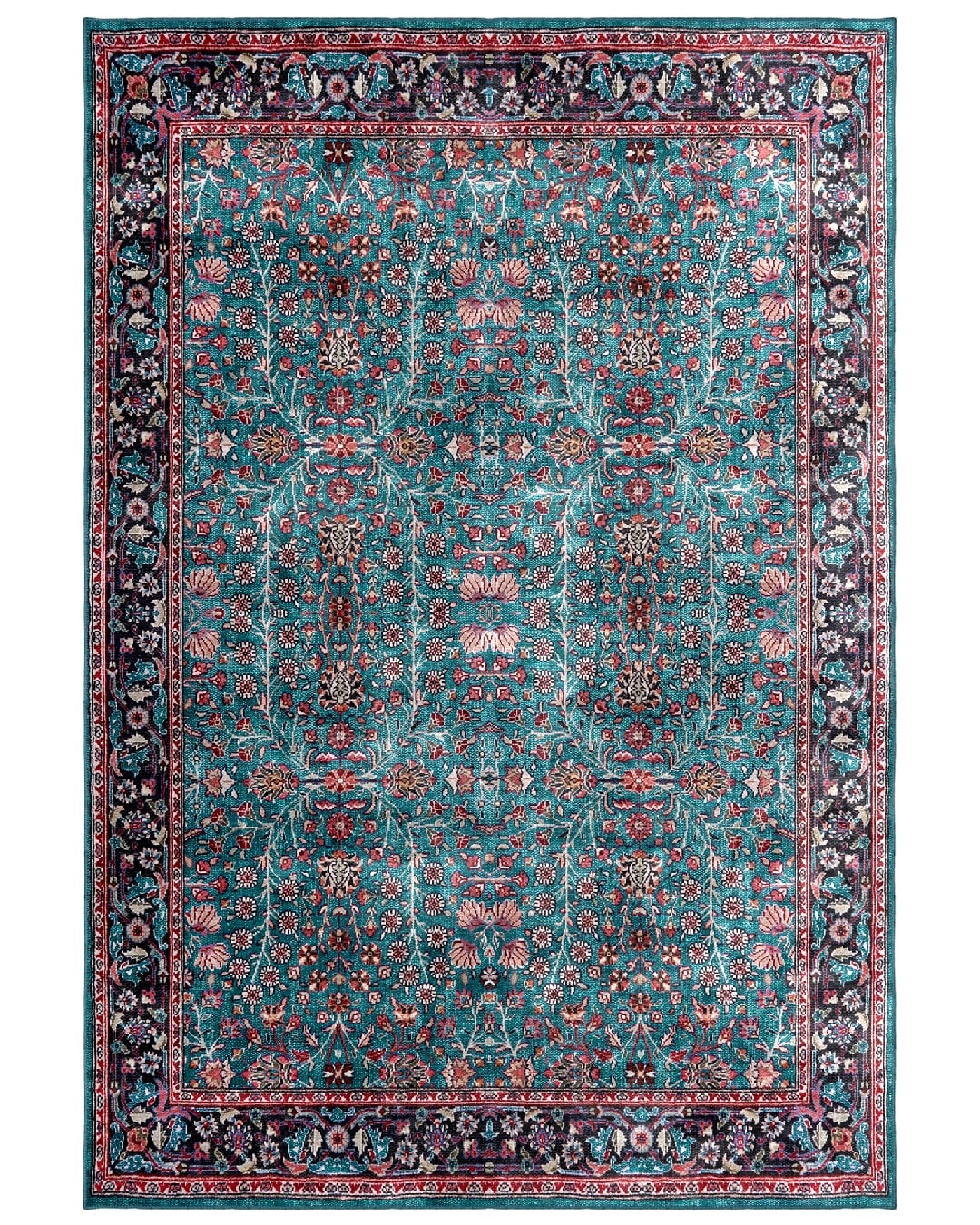 Montis Halı Sericum 34005 Turkuaz Parlak Yumuşak Dokuma Taban Hereke Halı