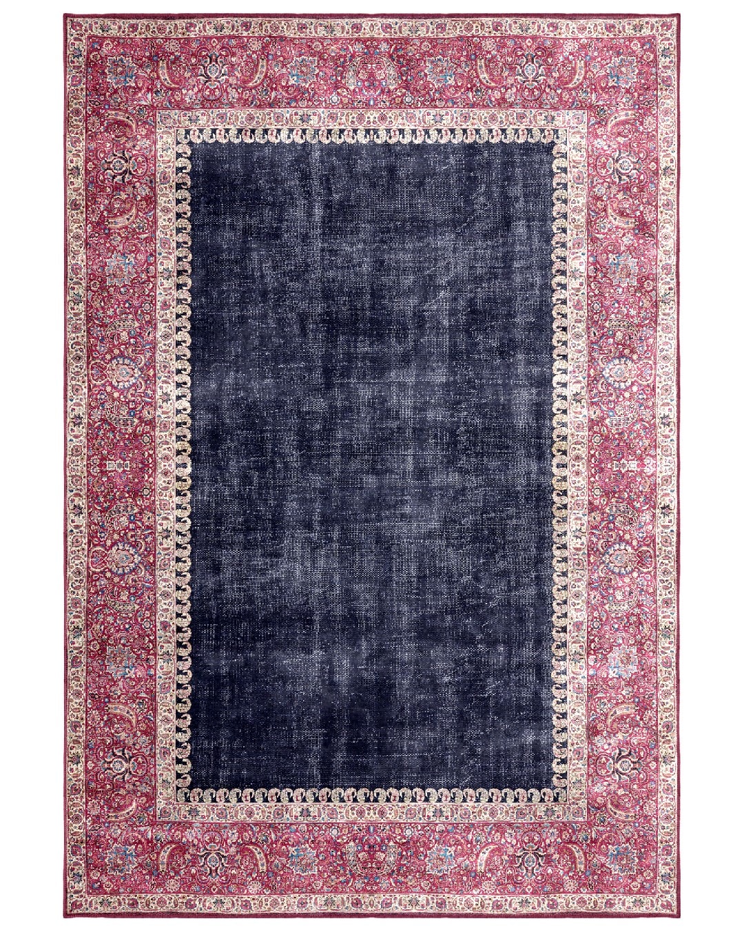 Montis Halı Sericum 34006 Lacivert Parlak Yumuşak Dokuma Taban Klasik Halı