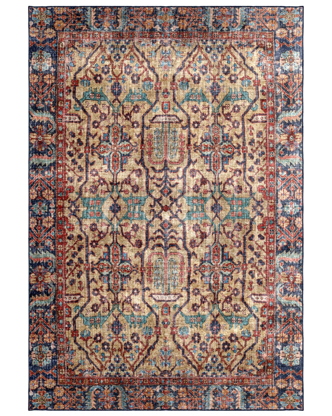 Montis Halı Sericum 34007 Multi Parlak Yumuşak Dokuma Taban Klasik Halı