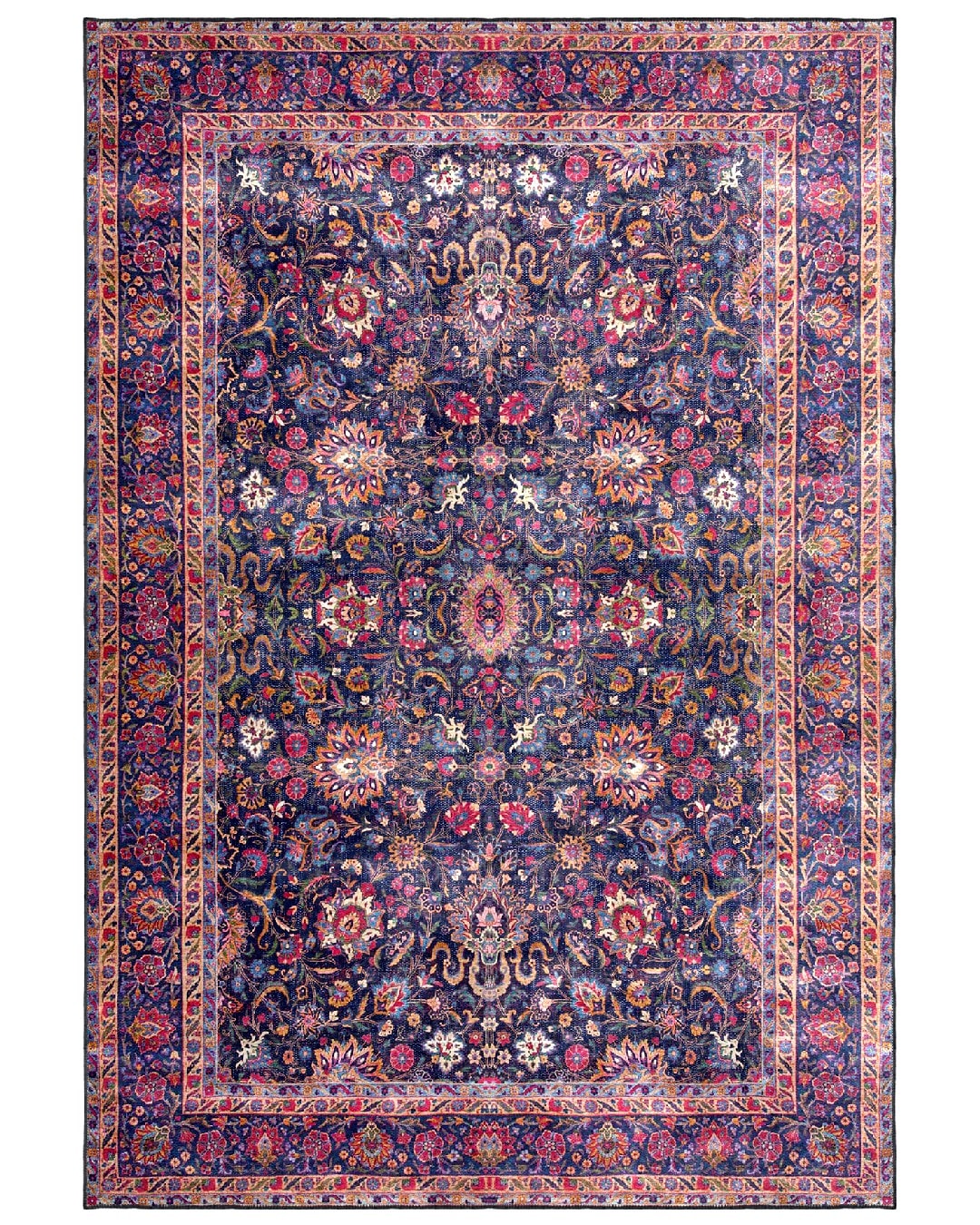 Montis Halı Sericum 34008 Lacivert Parlak Yumuşak Dokuma Taban Klasik Halı