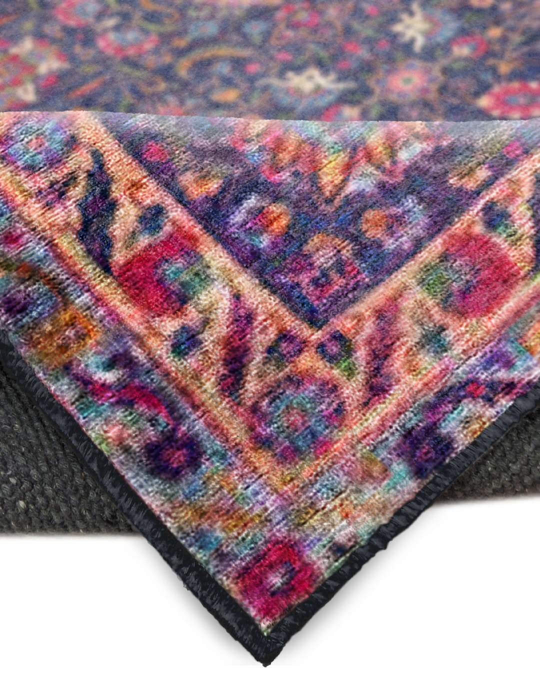 Montis Halı Sericum 34008 Lacivert Parlak Yumuşak Dokuma Taban Klasik Halı