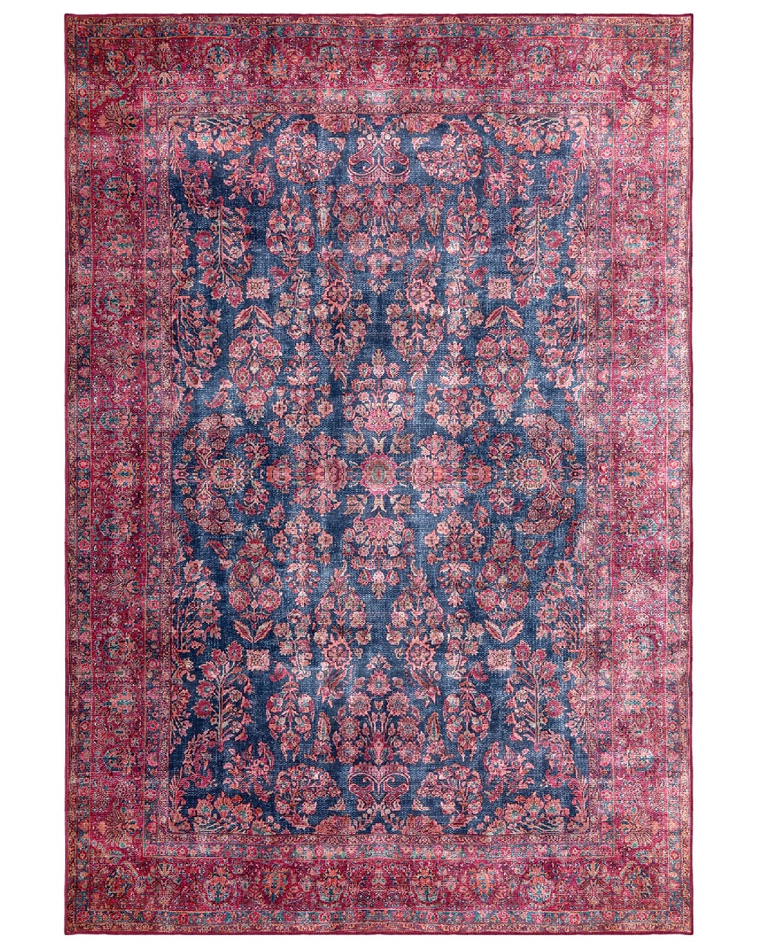 Montis Halı Sericum 34009 Lacivert Parlak Yumuşak Dokuma Taban Klasik Halı