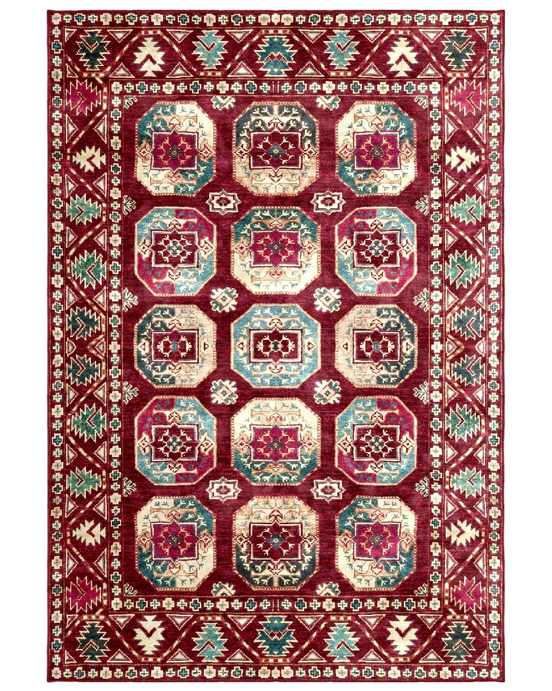 Montis Halı Sericum 34011 Bordo Parlak Yumuşak Dokuma Taban Klasik Halı