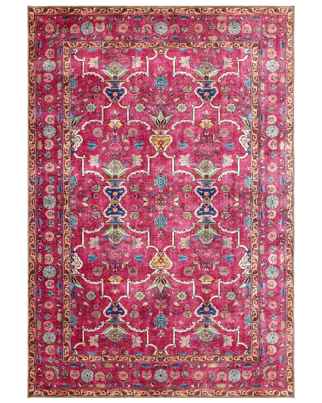 Montis Halı Sericum 34017 Fuşya Parlak Yumuşak Dokuma Taban Klasik Halı