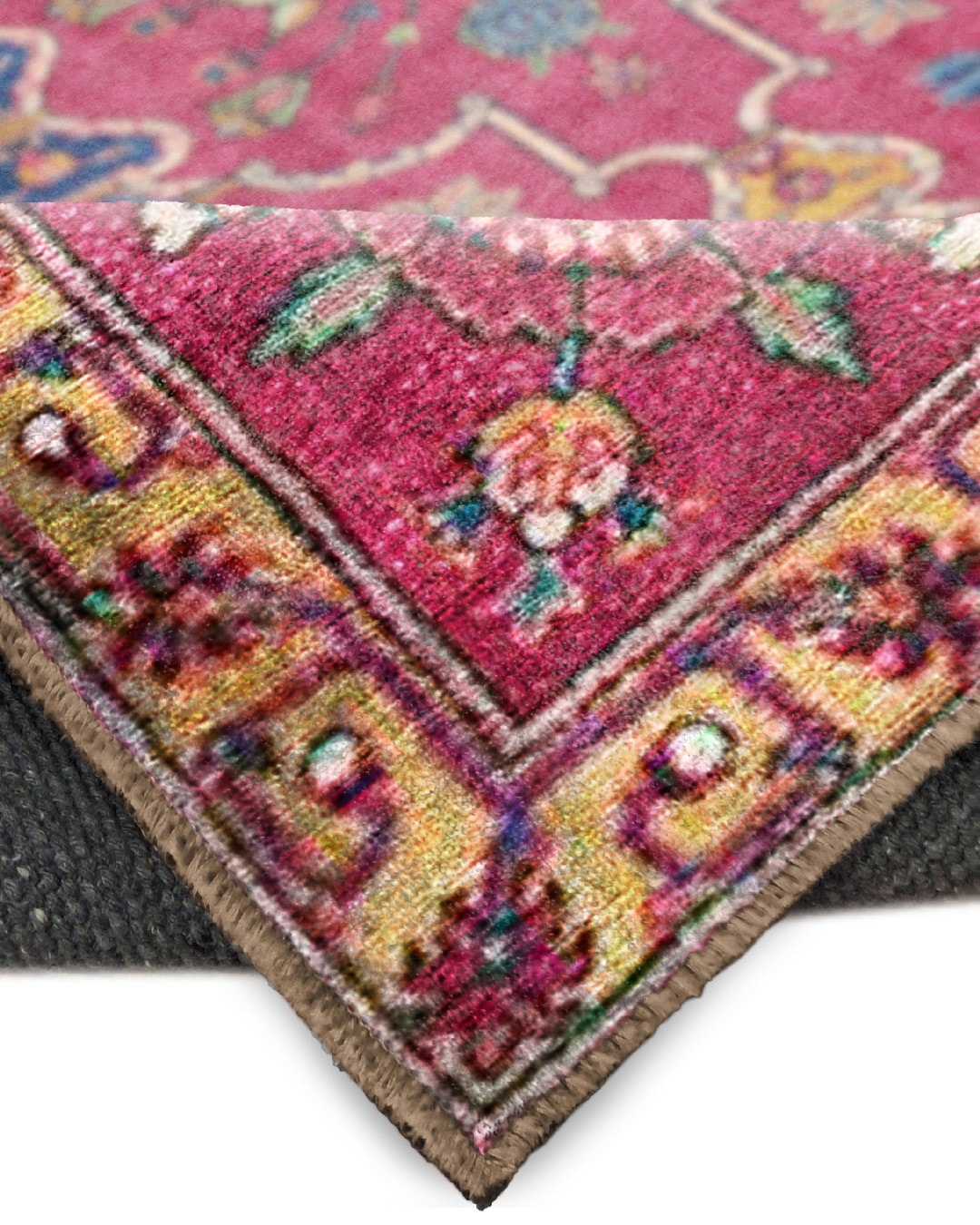 Montis Halı Sericum 34017 Fuşya Parlak Yumuşak Dokuma Taban Klasik Halı