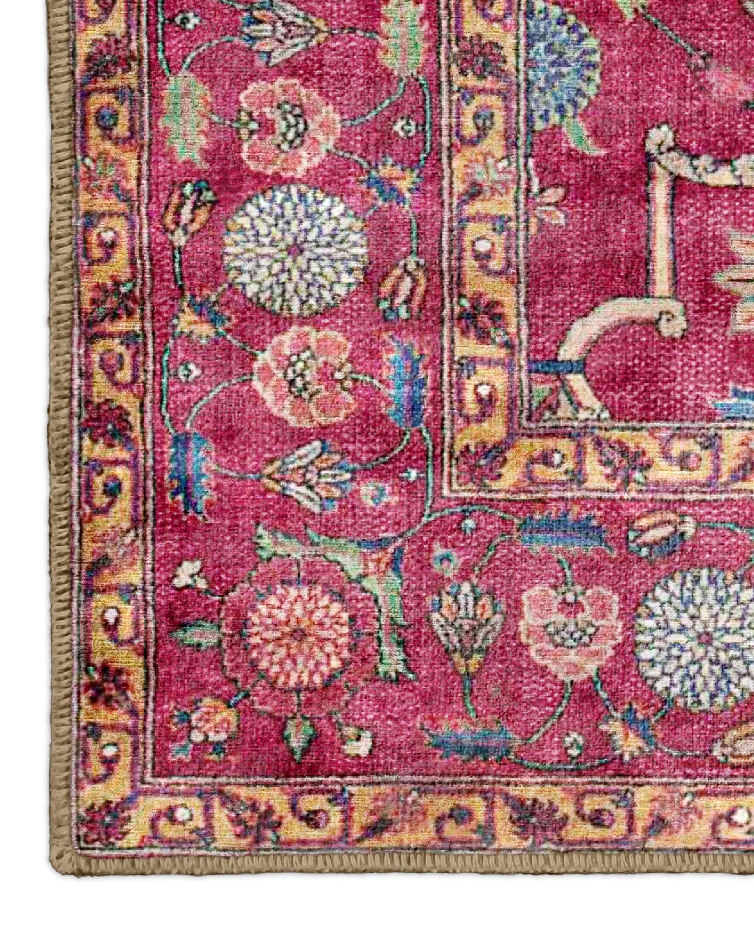 Montis Halı Sericum 34017 Fuşya Parlak Yumuşak Dokuma Taban Klasik Halı