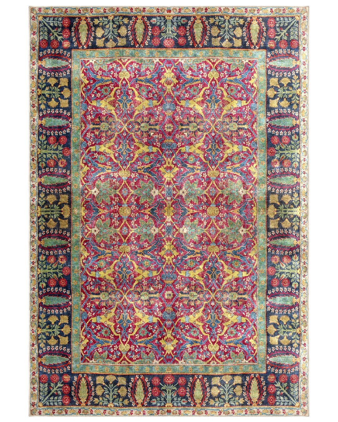 Montis Halı Sericum 34018 Multi Parlak Yumuşak Dokuma Taban Klasik Halı