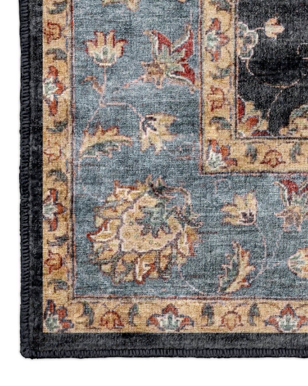 Montis Halı Sericum 34020 Siyah Parlak Yumuşak Dokuma Taban Klasik Halı