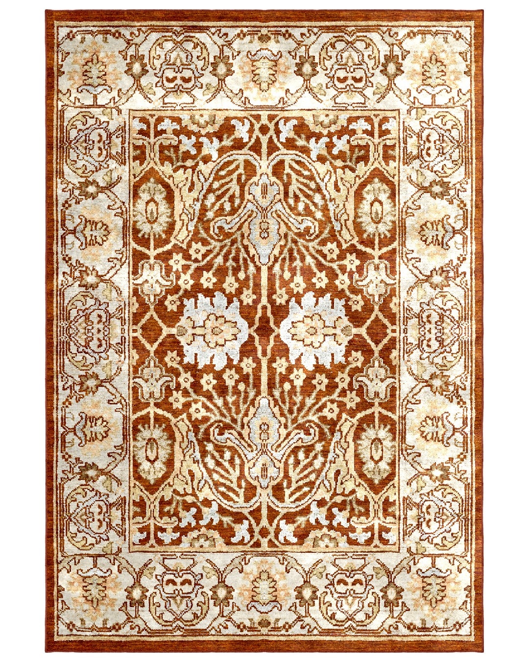 Montis Halı Sericum 34029 Turuncu Parlak Yumuşak Dokuma Taban Uşak Halısı