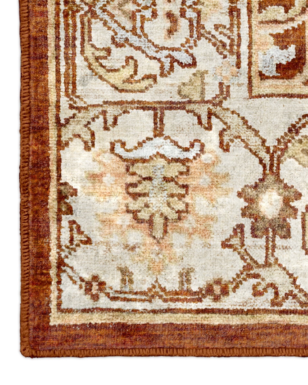 Montis Halı Sericum 34029 Turuncu Parlak Yumuşak Dokuma Taban Uşak Halısı