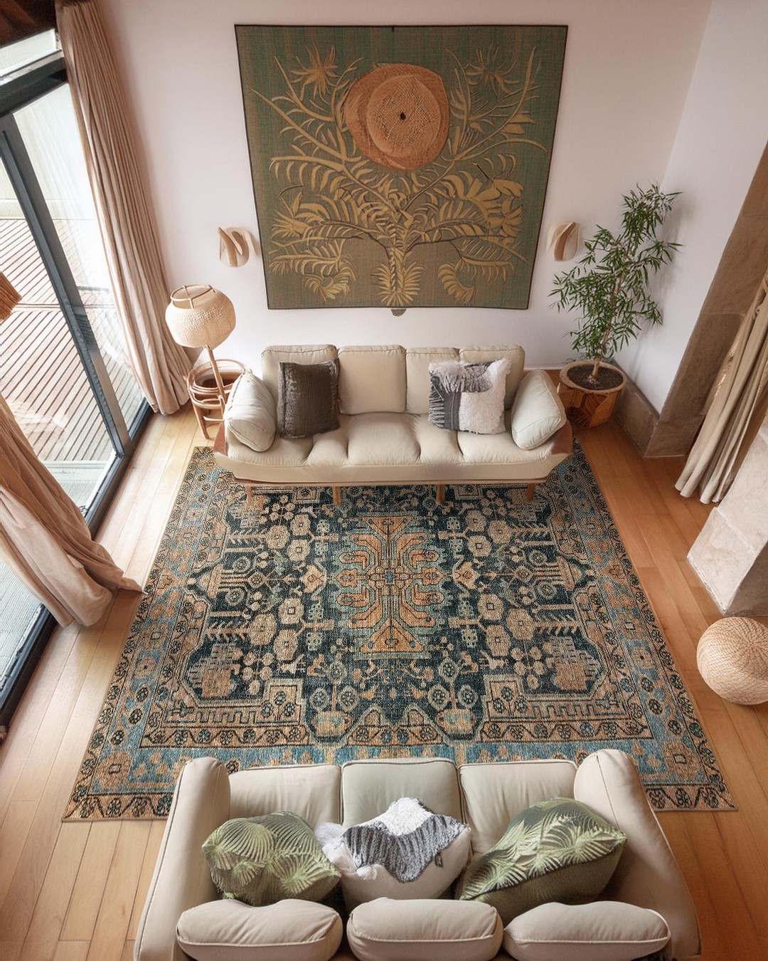 Montis Halı Hedera 19004 Kahverengi Dokuma Taban Eskitme Halı
