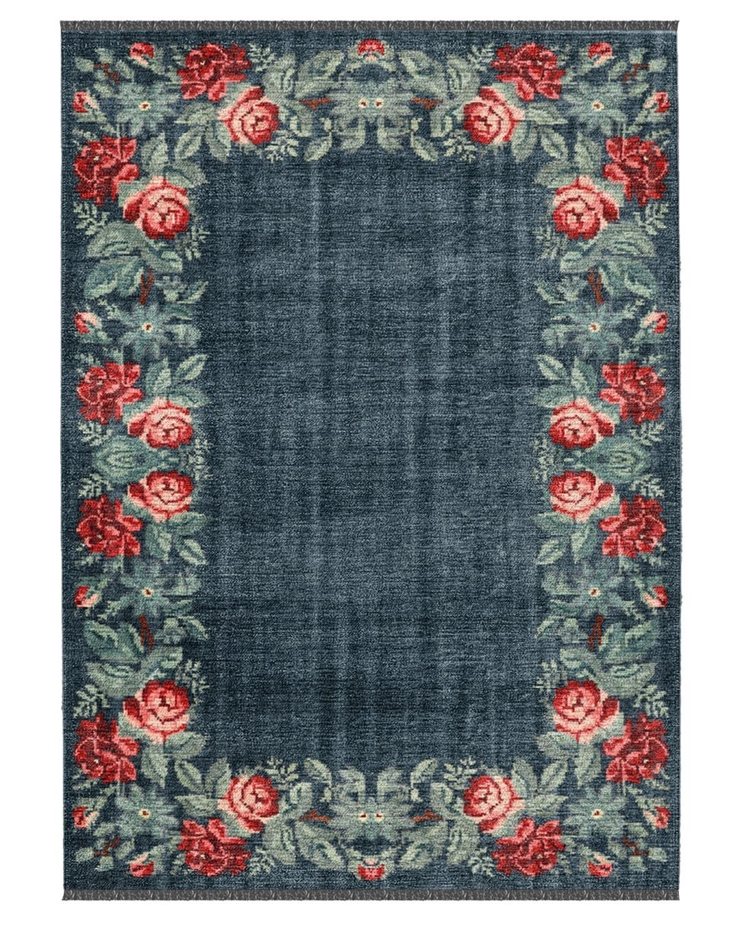 ANTİQ  597005 100x150 - Kendinden Saçaklı Kilim Halı