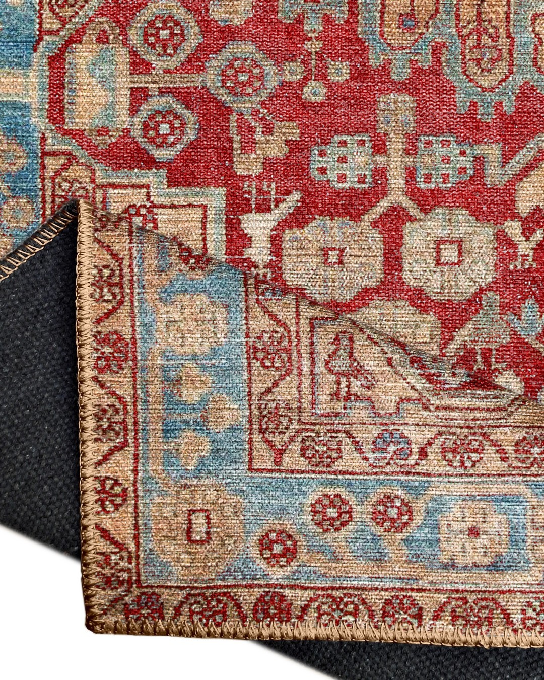 Montis Halı Hedera 19005 Kırmızı Dokuma Taban Eskitme Halı