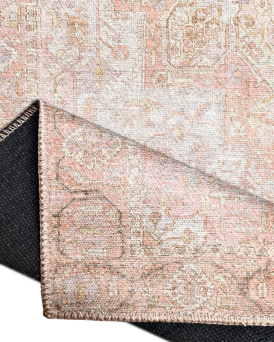 Montis Halı Delocis 26017 Pembe Dokuma Taban Vintage Halı