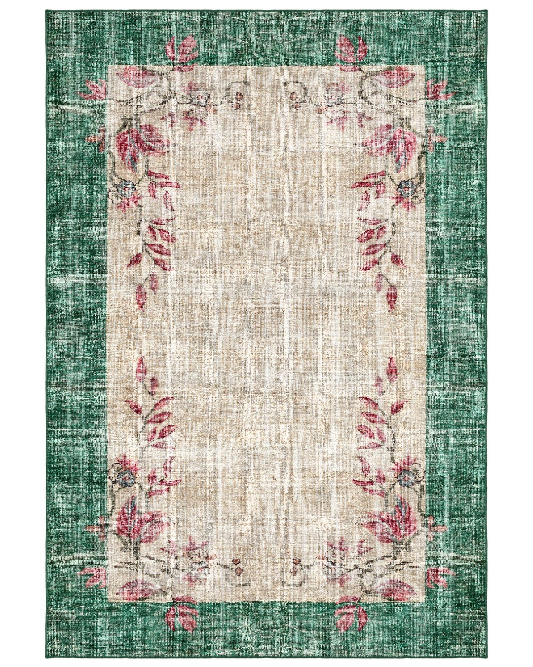Montis Halı Salve 15046 Dokuma Taban Yeşil Vintage Halı