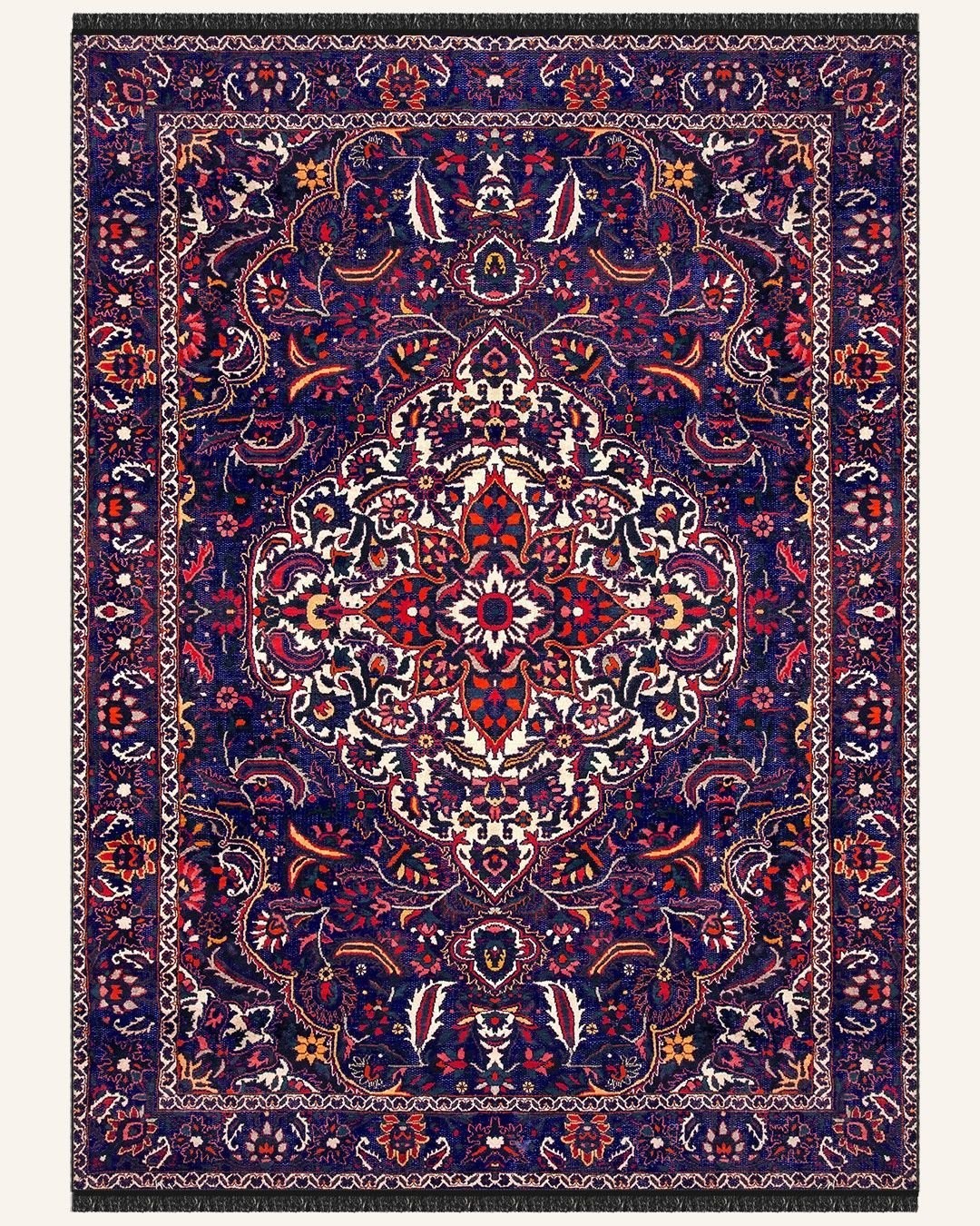 Montis Halı Gratia 166012 Lacivert Parlak Yumuşak Dokuma Taban Renkli Otantik Halı
