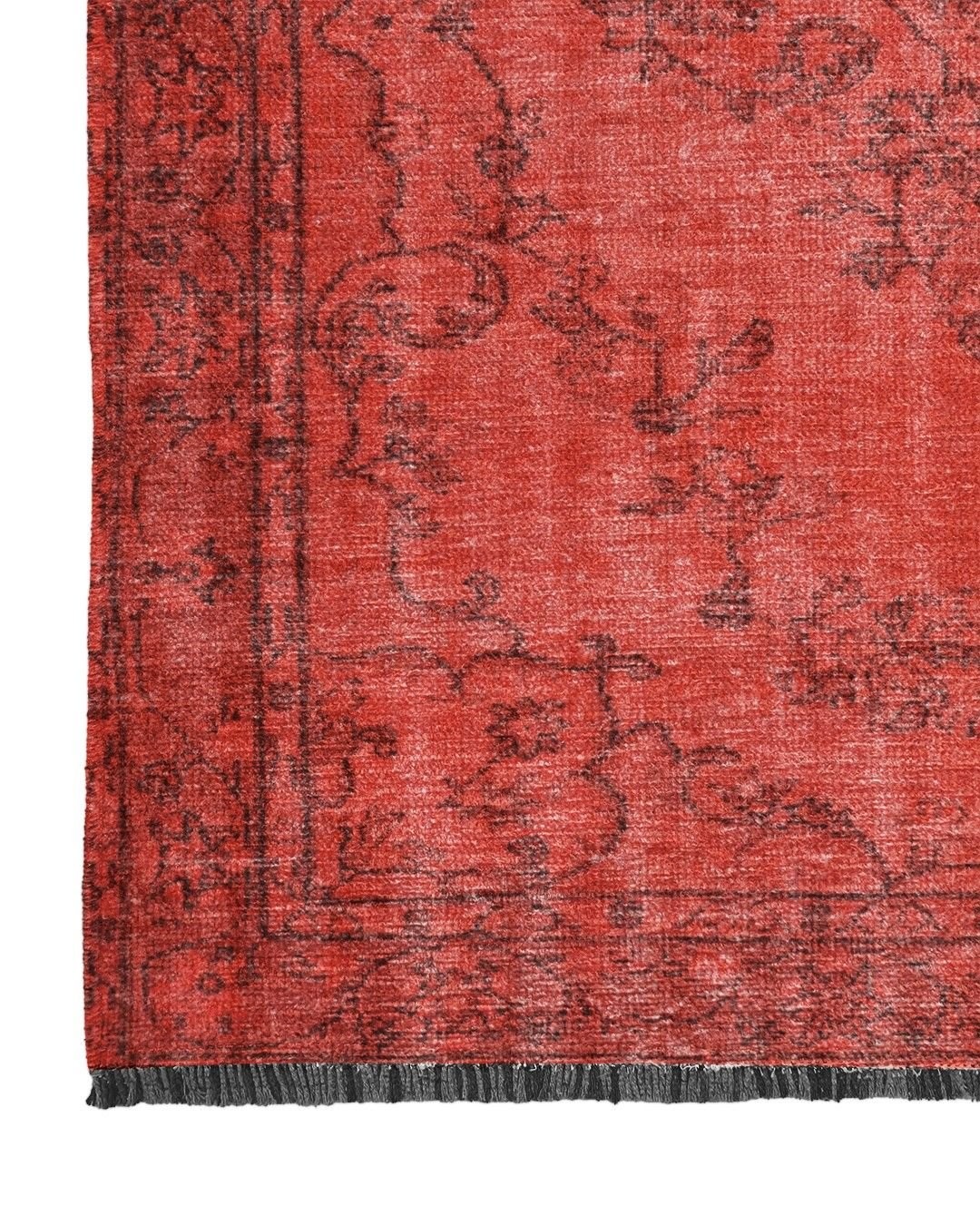 Montis Halı Ventus 47017 Kırmızı Şönil Dokuma Renkli Eskitme Makine Halısı