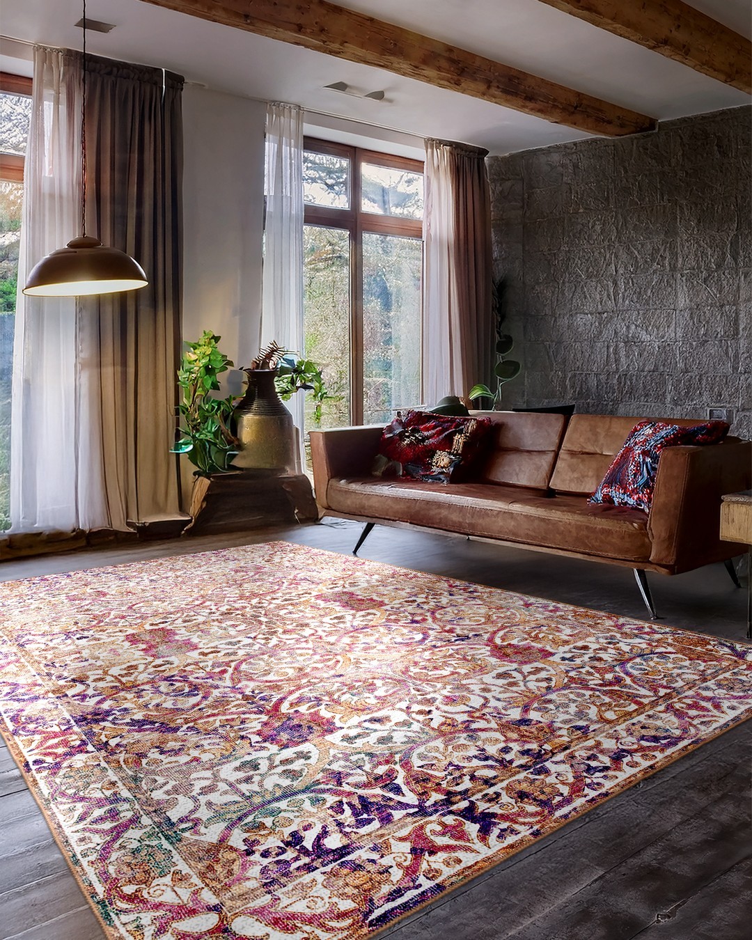 Montis Halı Salve 15003 Dokuma Taban Krem Vintage Halı