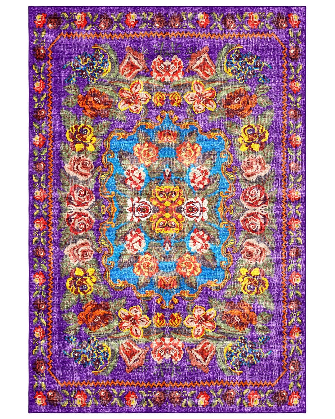 Montis Halı Diem 63031 Mor Renkli Dokuma Taban Karabağ Halı