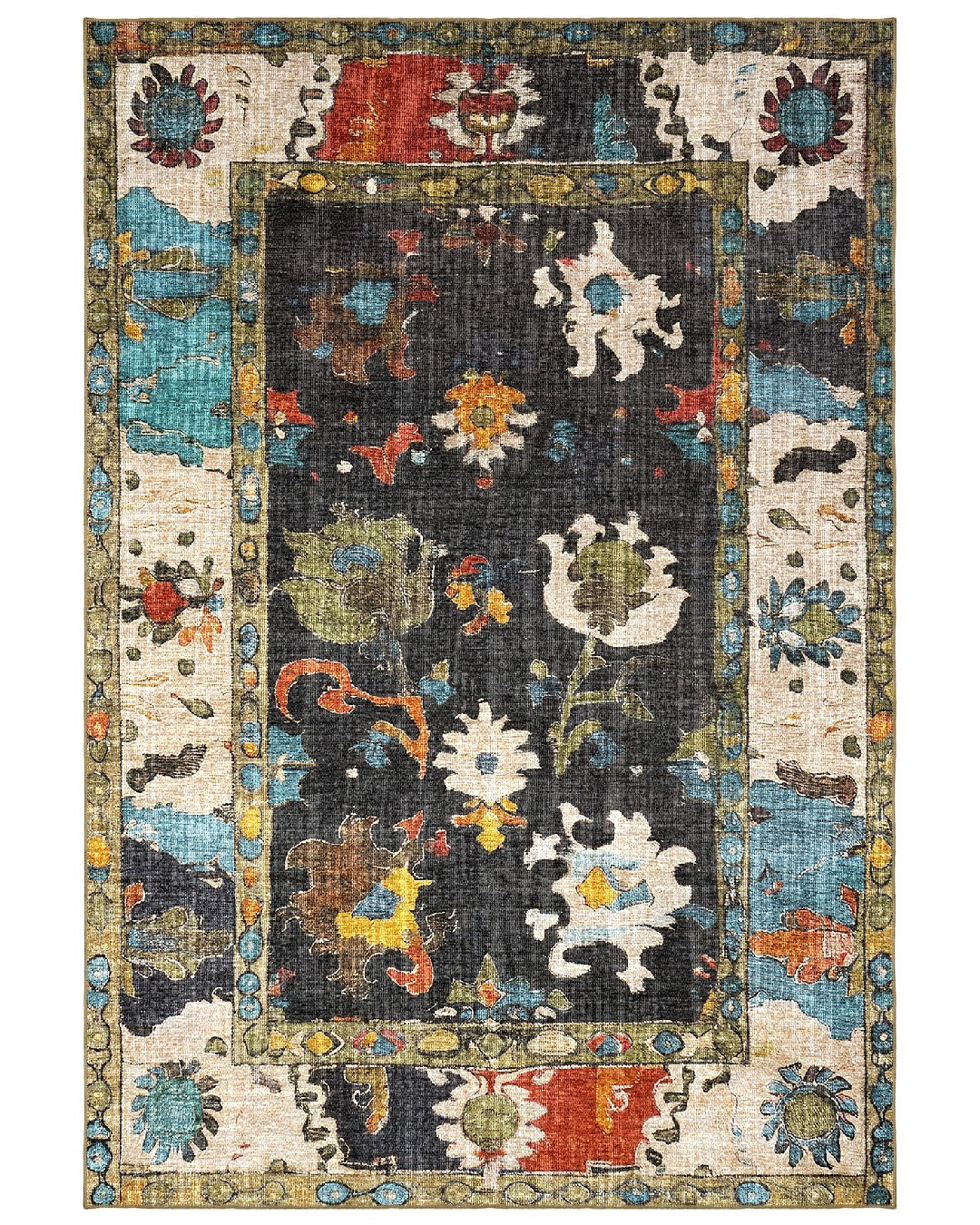 Montis Halı Delocis 26043 Antrasit Multi Dokuma Taban Vintage Halı