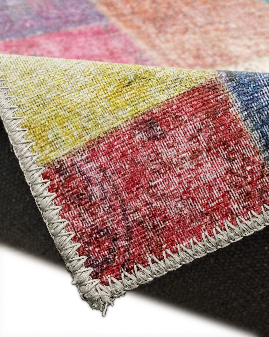 Montis Halı Mensis 27032 Multi Dokuma Taban Patchwork Halı