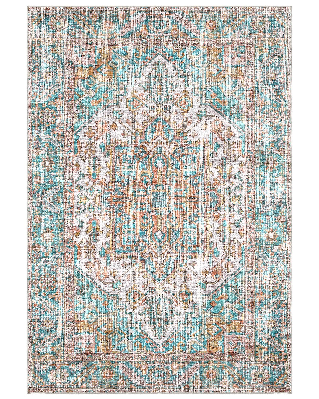 Montis Halı Salve 15044 Dokuma Taban Turkuaz Vintage Halı