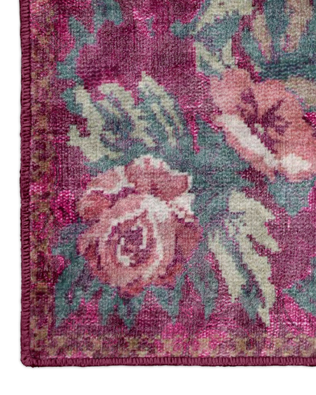 Montis Halı Babilin Antikleri Babylon 704001 Fuşya Parlak Yumuşak Dokuma Taban Çiçekli Halı - NKE1447