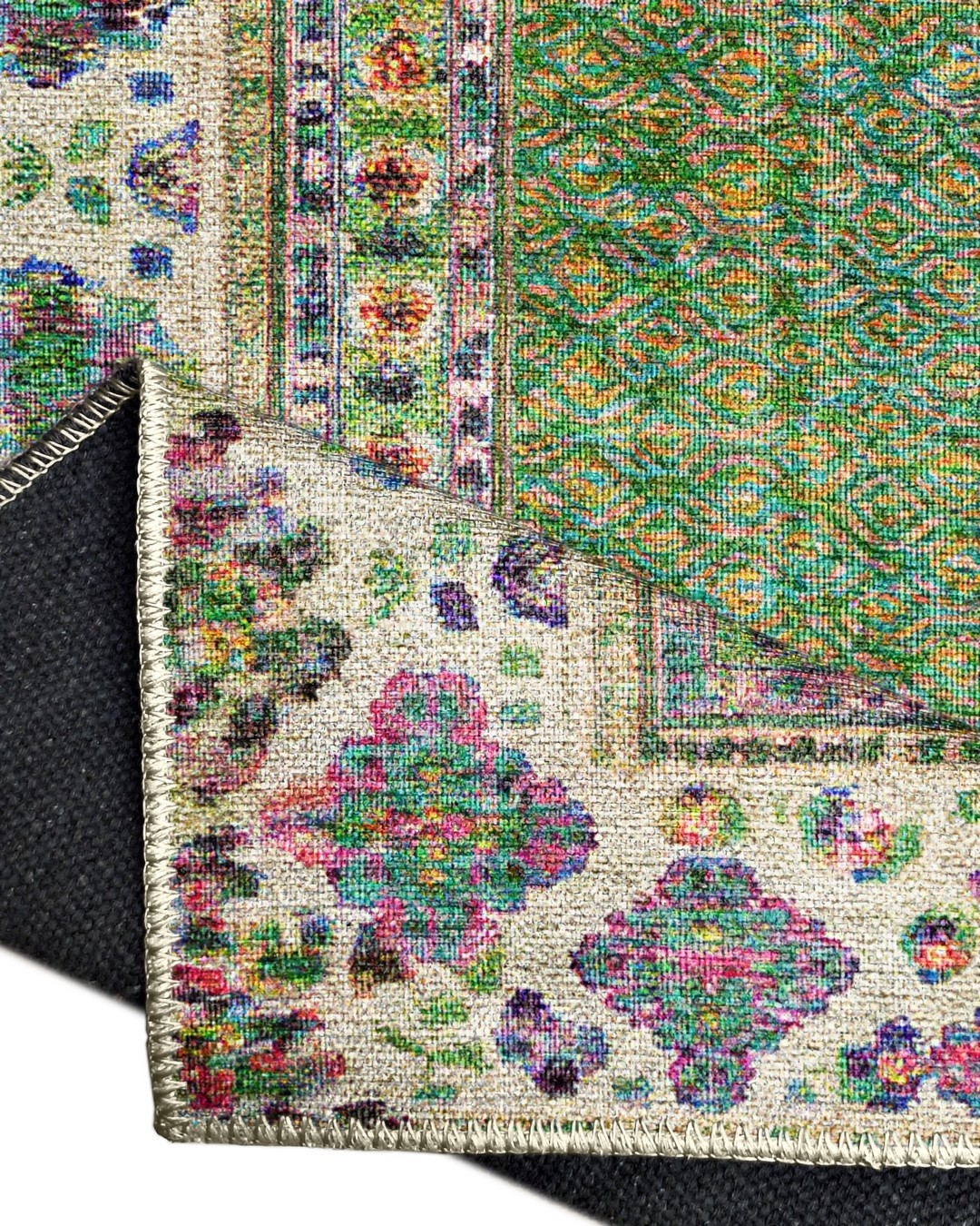 Montis Halı Delocis 26020 Yeşil Dokuma Taban Vintage Halı