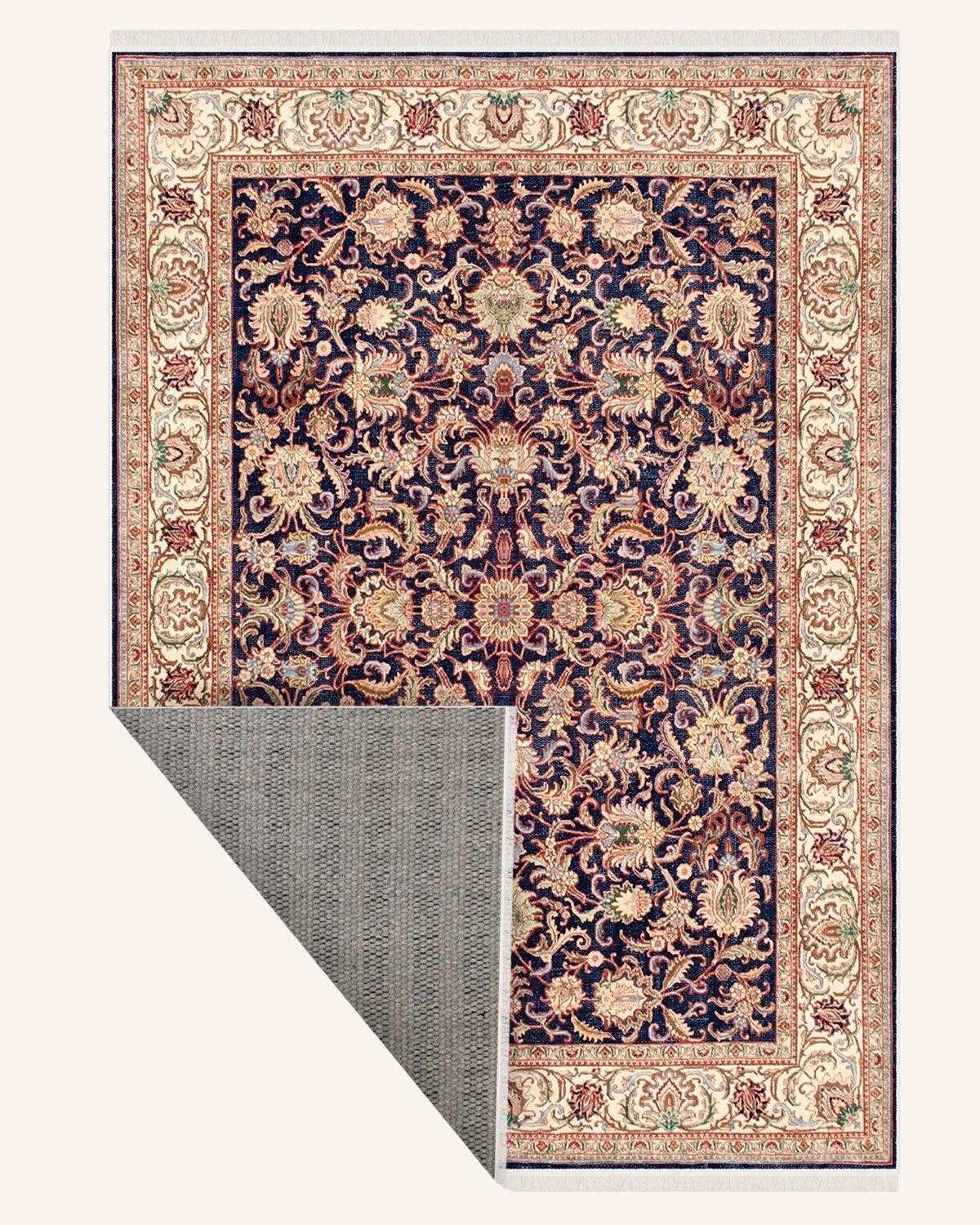 Montis Halı Aurum 454079 Lacivert Parlak Yumuşak Dokuma Taban Otantik Halı