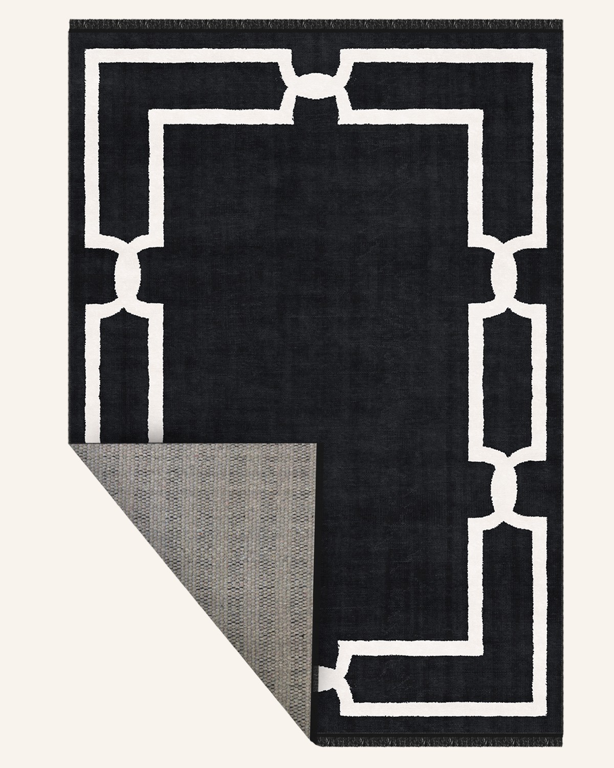 Filım 060 Yumuşak Bambu Doku Siyah Halı - 200x300