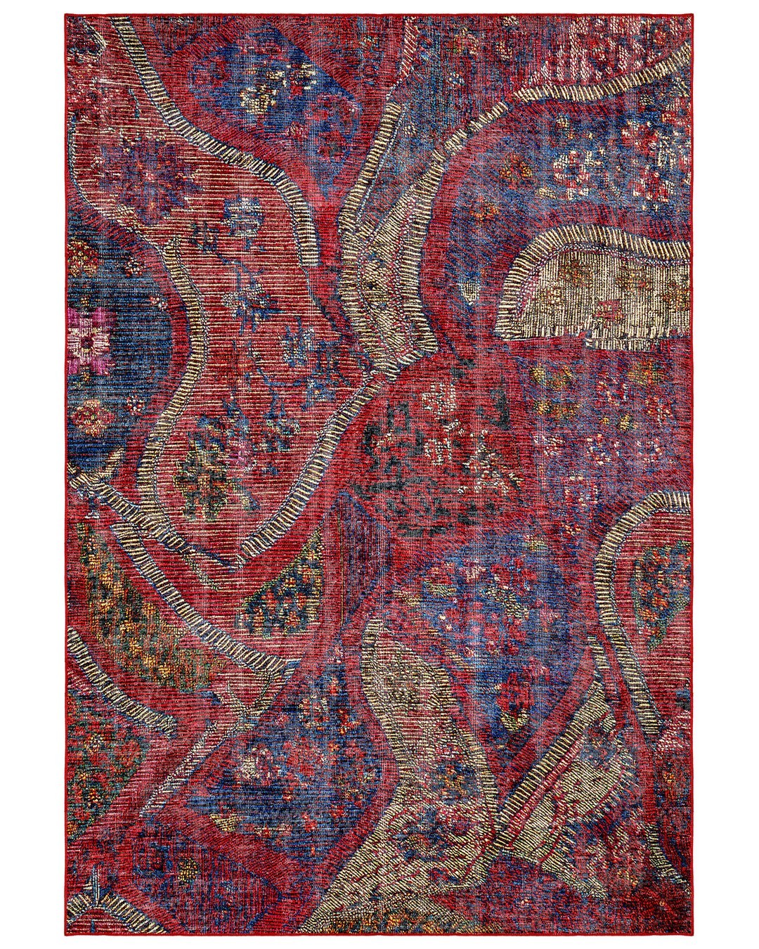 Montis Halı Delocis 26027 Kırmızı Dokuma Taban Vintage Halı