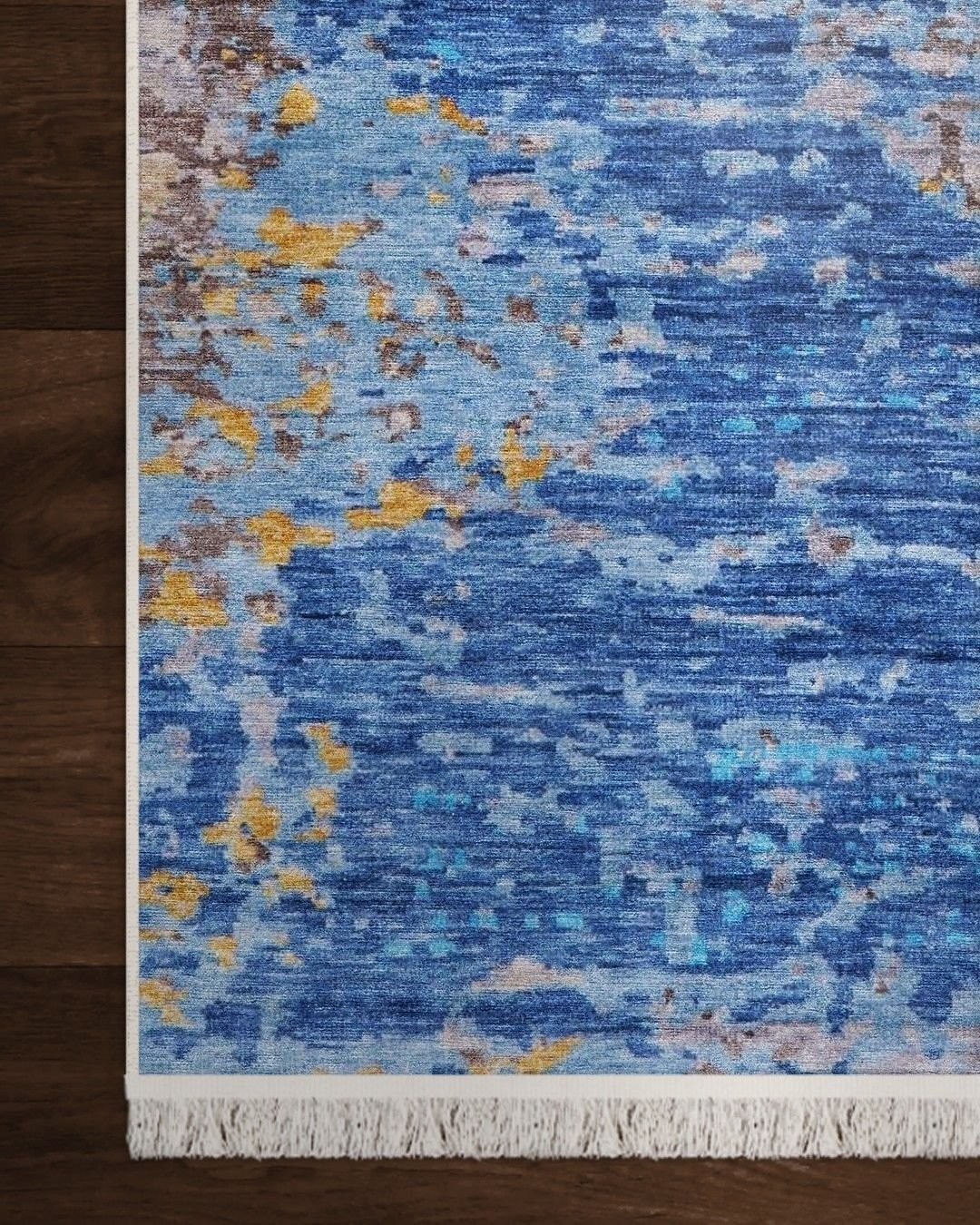Montis Halı Filum 960001 Mavi Parlak Yumuşak Dokuma Taban Renkli Modern Halı