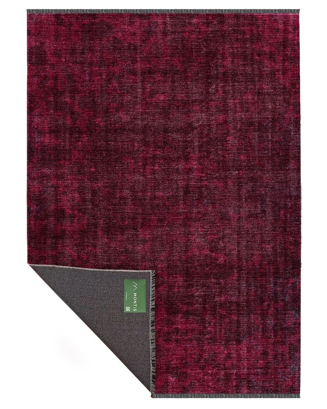 Montis Halı Pluvia 80033 Bordo Şönil Dokuma Renkli Eskitme Modern Makine Halısı