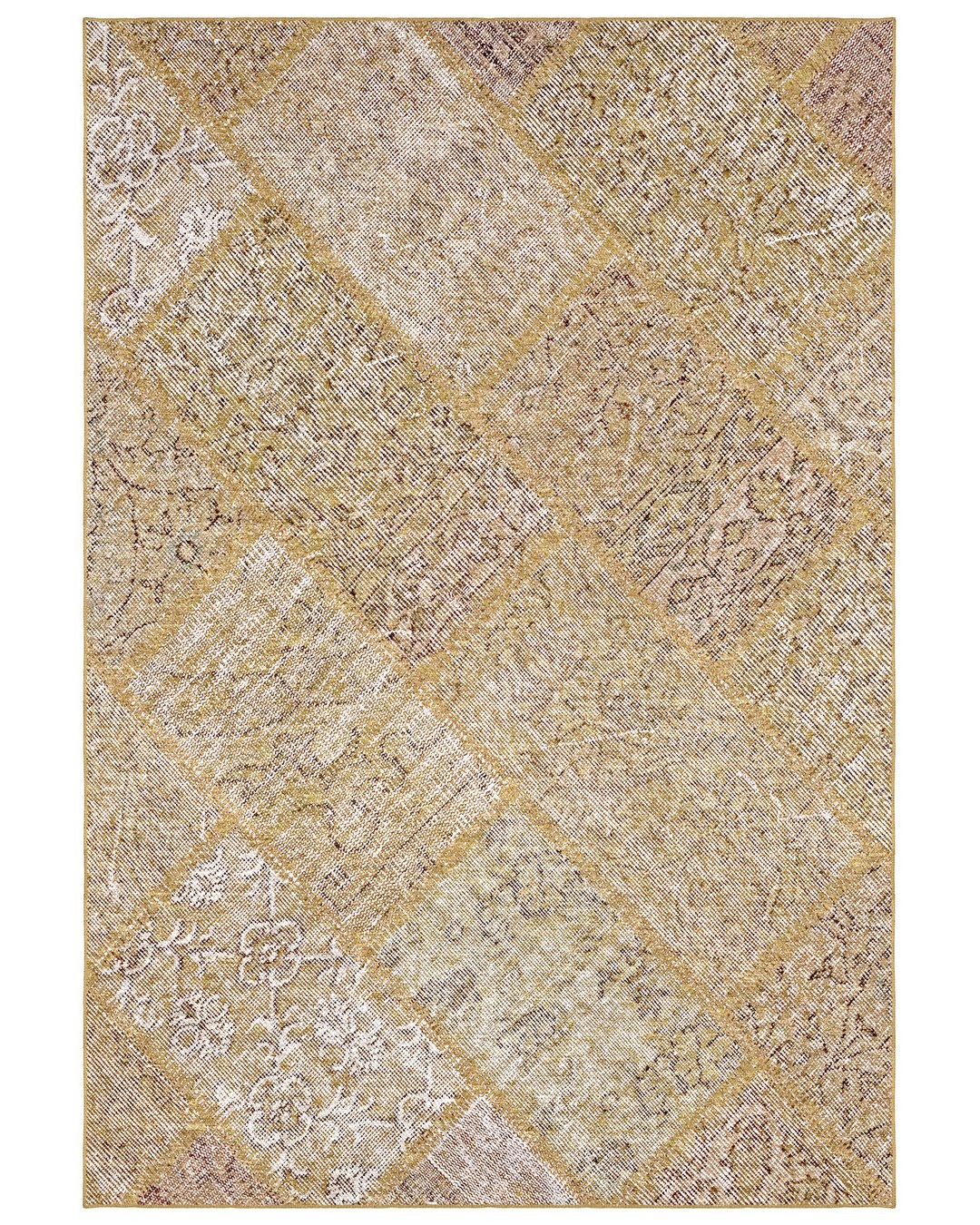 Montis Halı Mensis 27013 Bej Dokuma Taban Patchwork Halı
