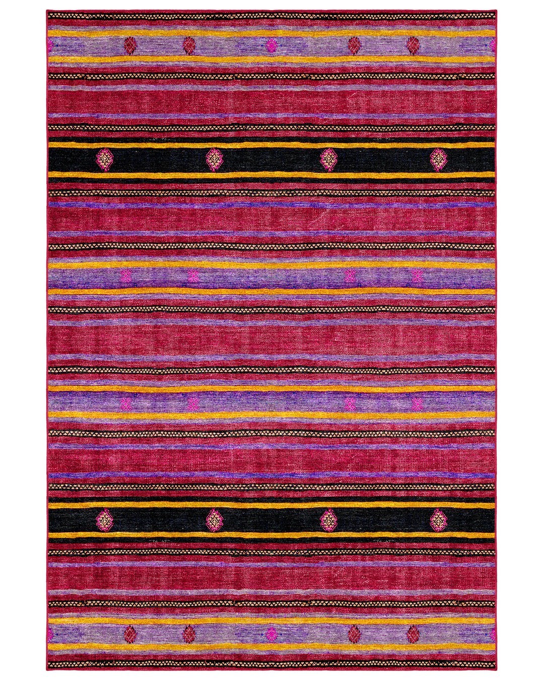 Montis Halı Vivere 35005 Fuşya Dokuma Taban Etnik Kilim Halı
