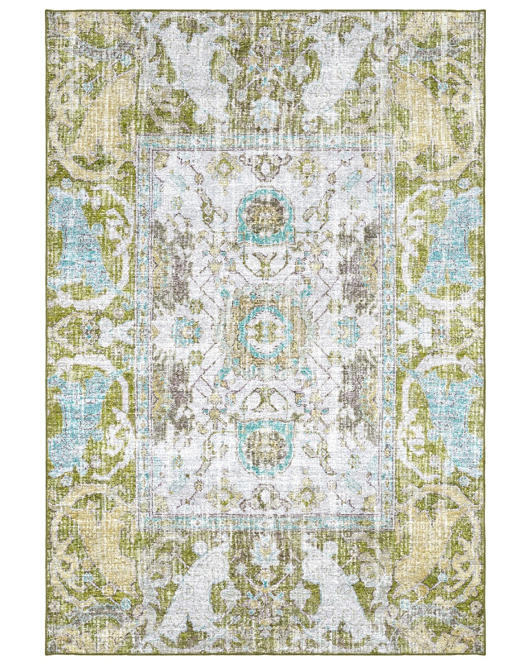Montis Halı Delocis 26036 Yeşil Dokuma Taban Vintage Halı